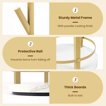 Rotierender Schmuck-Organizer-Ständer, 360° drehbar, Haken, Ablagen