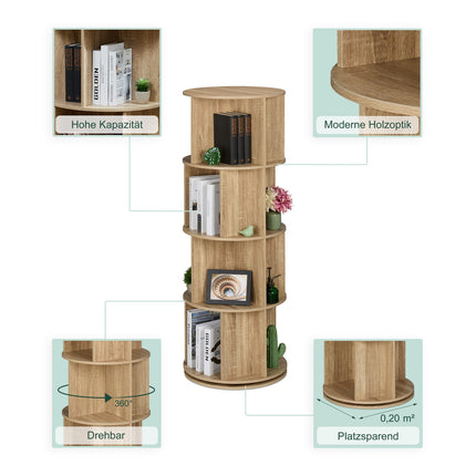 Rotating book tower