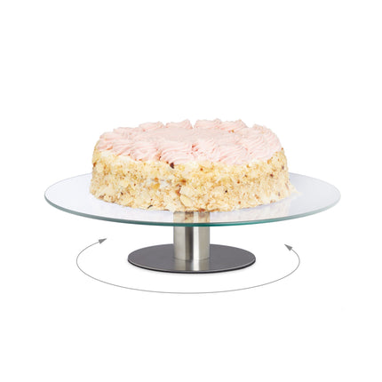 Rotating cake plate on foot
