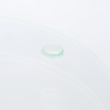 Rotating glass cake plate