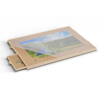 Plateau de puzzle rotatif avec 4 tiroirs