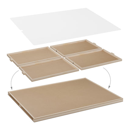 Plateau de puzzle rotatif avec 4 tiroirs