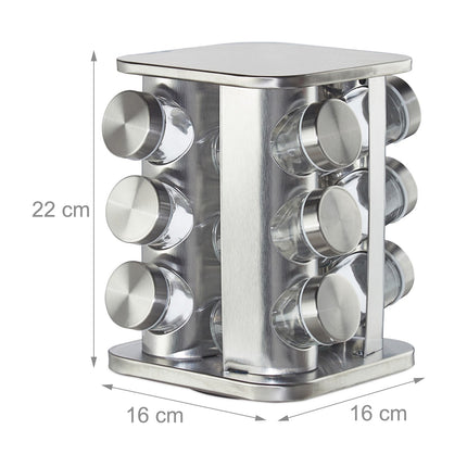 Étagère à épices rotative avec 12 pots à épices