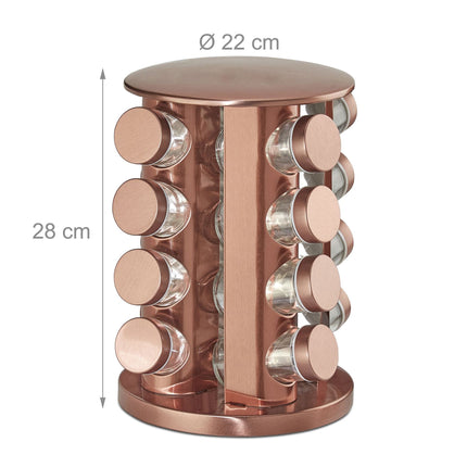 Étagère à épices rotative avec 16 pots à épices