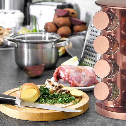 Étagère à épices rotative avec 16 pots à épices