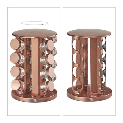 Étagère à épices rotative avec 16 pots à épices