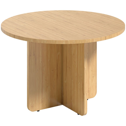 Runder Bambus-Couchtisch, Natur-Finish, 120 kg Tragkraft