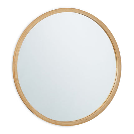 Kulaté bambusové nástěnné zrcadlo 61 cm