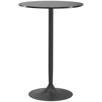 Runder Stehtisch, Schwarz, MDF & Stahl, Ø70 x 102 cm