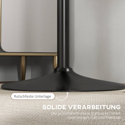 Runder Stehtisch, Schwarz, MDF & Stahl, Ø70 x 102 cm