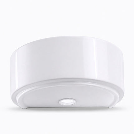 Round Ceramic Countertop Washbasin with Overflow, 41 cm