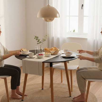 Round Dining Table, Bamboo Legs, Seats 4