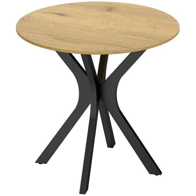 Runder Esstisch, modernes Design, 78x78x75 cm, Naturholz