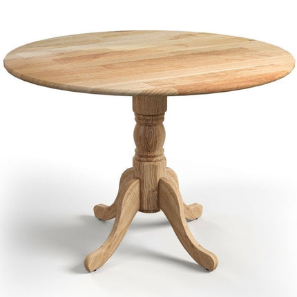 Runder Esstisch, Kautschukholz, 102 cm, 4 Sitzplätze