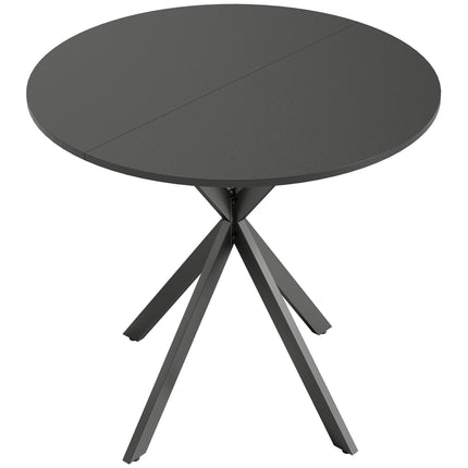 Kulatý jídelní stůl, vzhled dřeva, 80 cm, nastavitelné nožky