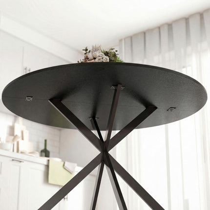 Runder Esstisch, Holzoptik, für 4 Personen, 120 cm