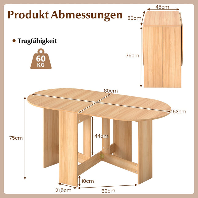 Runder klappbarer Balkontisch – platzsparendes, vielseitiges Design