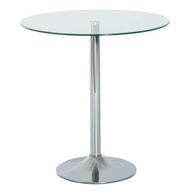 Runder Esstisch aus Glas, 70 cm, Metallgestell