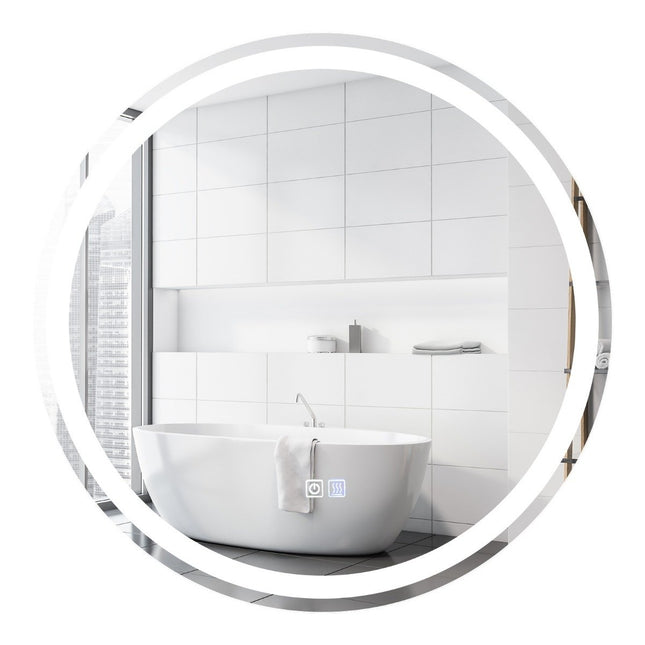 Runder LED Spiegel Badspiegel zur Wandmontage 3000 K-6000 K Ø 60 cm