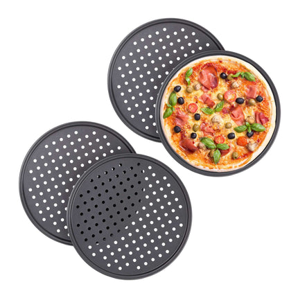 Rundes Pizzablech-Set, 4-teilig
