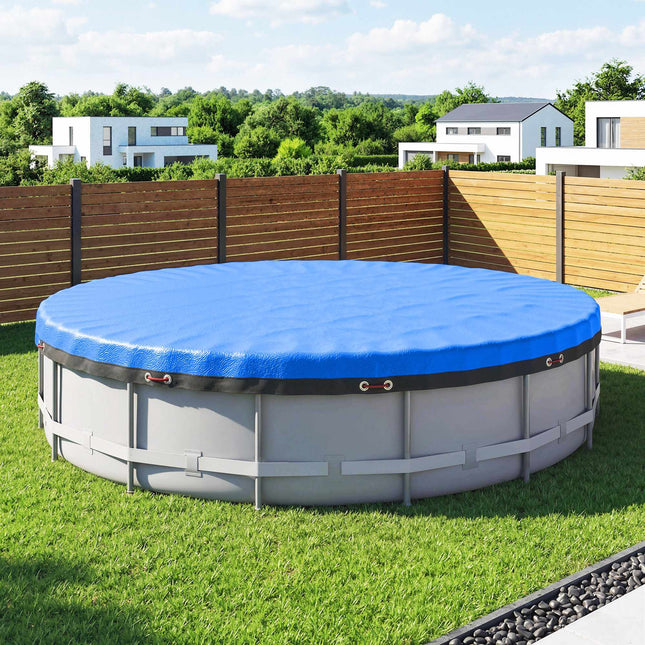 Rundpoolabdeckung Ø450 cm, staub- und wasserdicht mit sicherem Halt