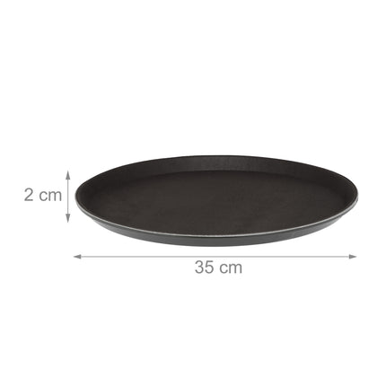 Kulaté servírovací podnosy, sada 3 ks, průměr 35 cm