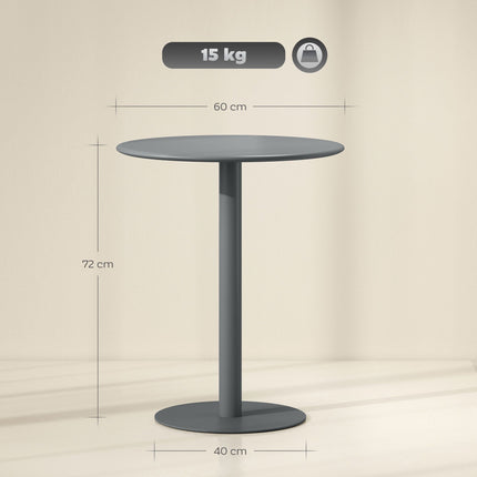 Round Steel Dining Table for 2 – Compact, Modern Design