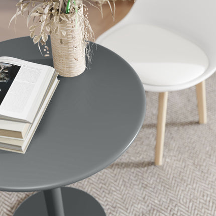 Round Steel Dining Table for 2 – Compact, Modern Design