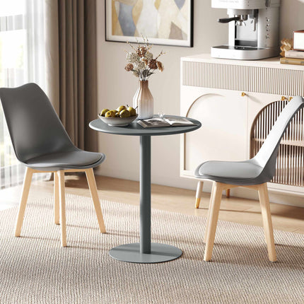 Round Steel Dining Table for 2 – Compact, Modern Design