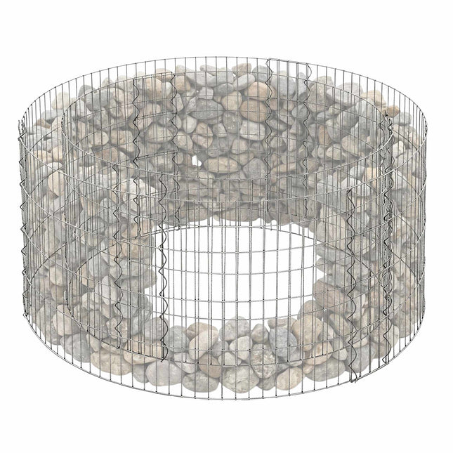 Kulatý ocelový gabion na osázení, 90x40 cm