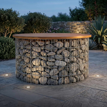 Round Steel Gabion for Planting, 90x40 cm
