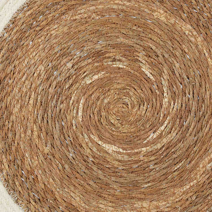 Kulaté prostírání z vodního hyacintu, sada 6 ks