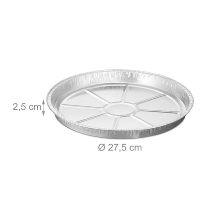 Runde Aluminiumschalen im Set zu 100 Stück