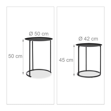 Runder Couchtisch 2er-Set