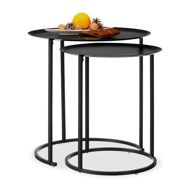 Runder Couchtisch 2er-Set
