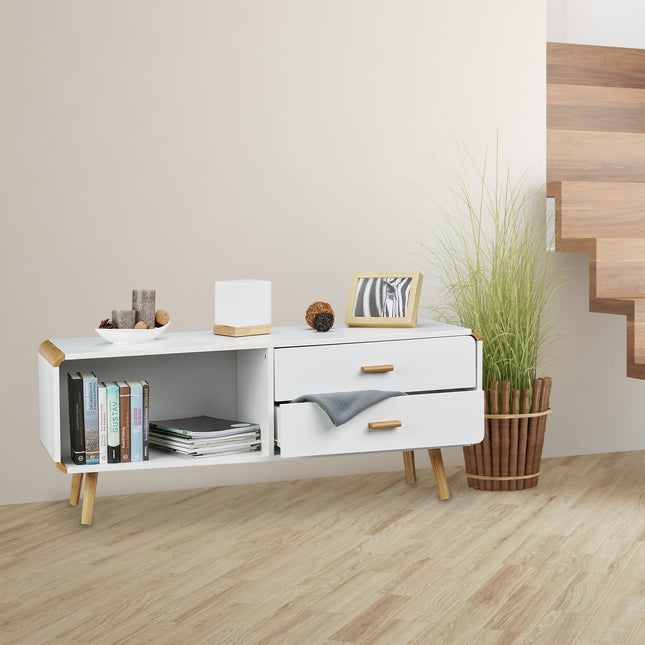 Sideboard mit abgerundeten Kanten und Stauraum, nordisches Design
