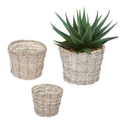 Round flower pot - set of 3