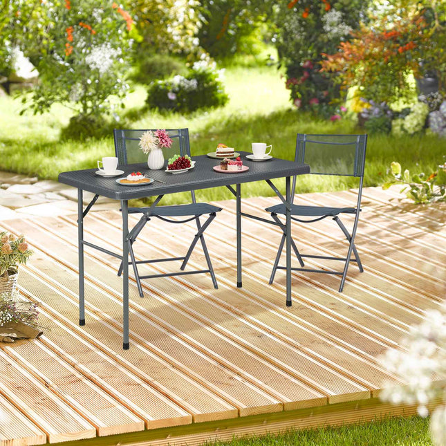 Runder Gartentisch in Rattanoptik