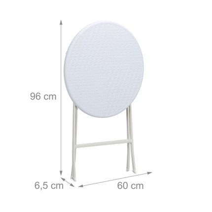Runder Gartentisch in Rattanoptik