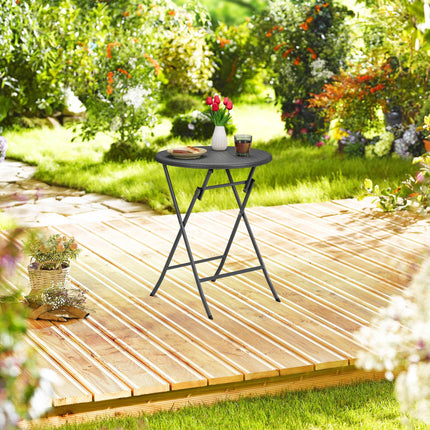 Runder Gartentisch in Rattanoptik