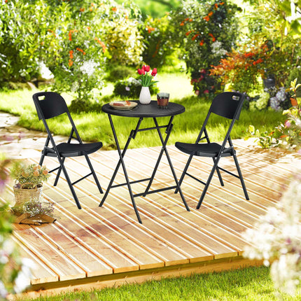 Runder Gartentisch in Rattanoptik