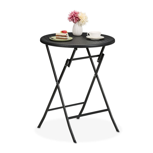 Runder Gartentisch in Rattanoptik