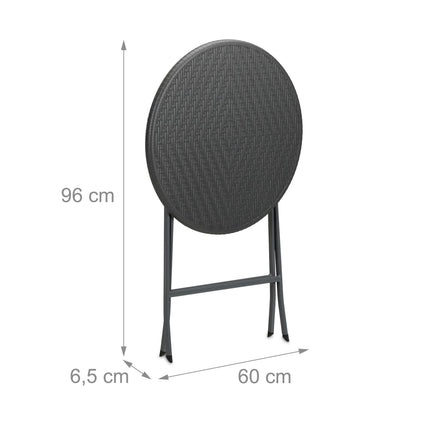 Runder Gartentisch in Rattanoptik