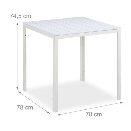 Round garden table in rattan look