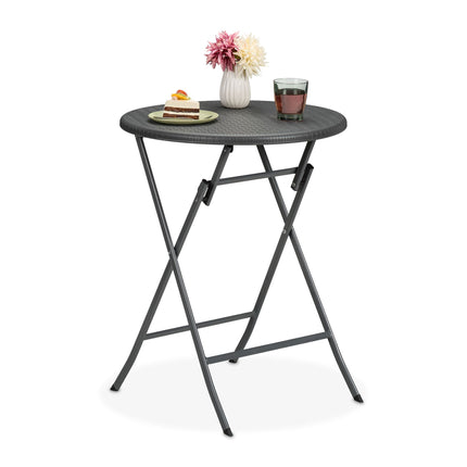 Runder Gartentisch in Rattanoptik