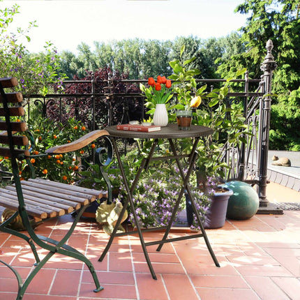 Runder Gartentisch in Rattanoptik