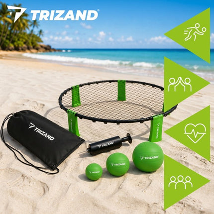 Roundnet Mini Volleyball Set with 3 Balls & Pump