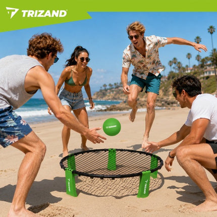 Roundnet Mini Volleyball Set with 3 Balls & Pump