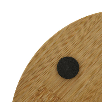 Round paper towel holder with roll stop