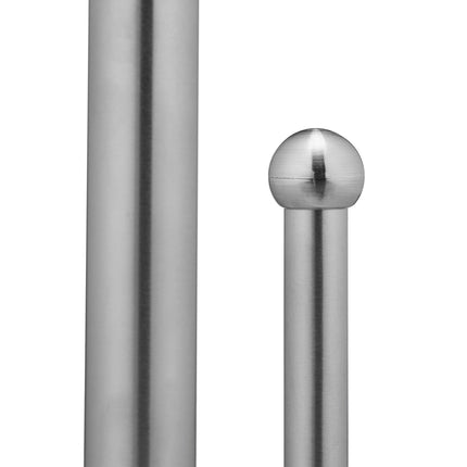 Round paper towel holder with roll stop